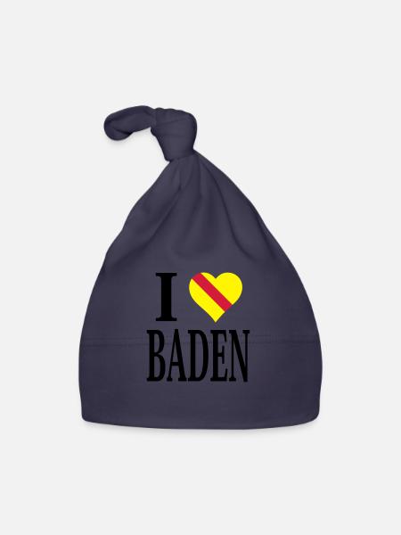 I love Baden - Baby Bio-Mütze - Navy - Vorne