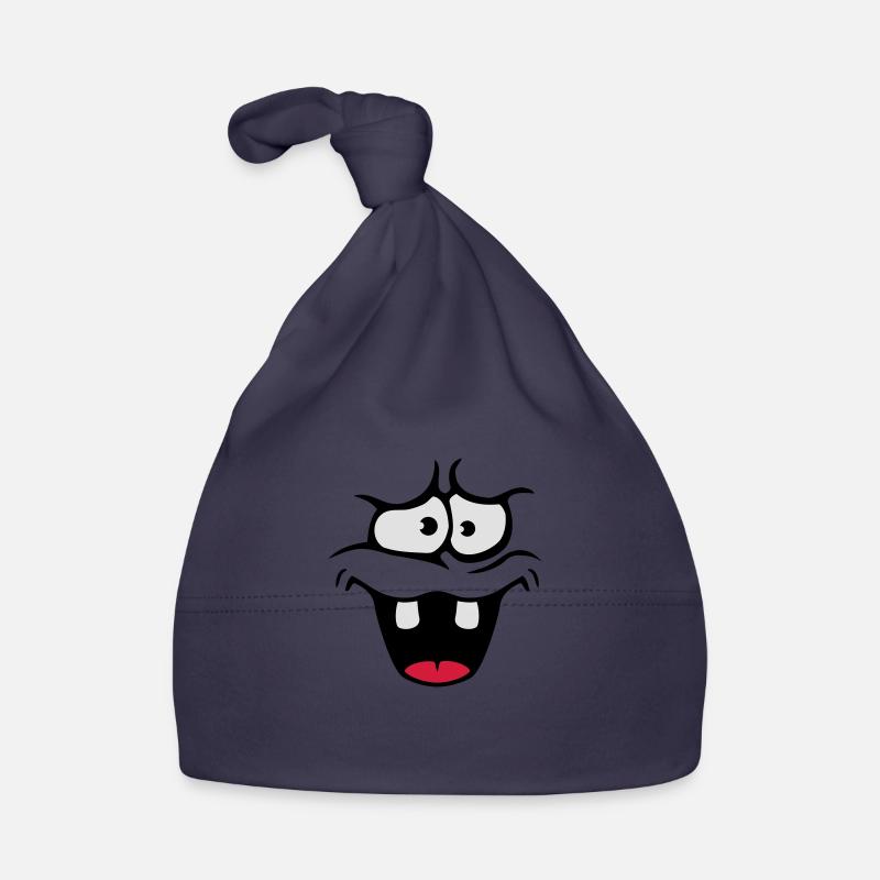 Insecure Anxious Comic Cartoon Face Organic Baby Cap