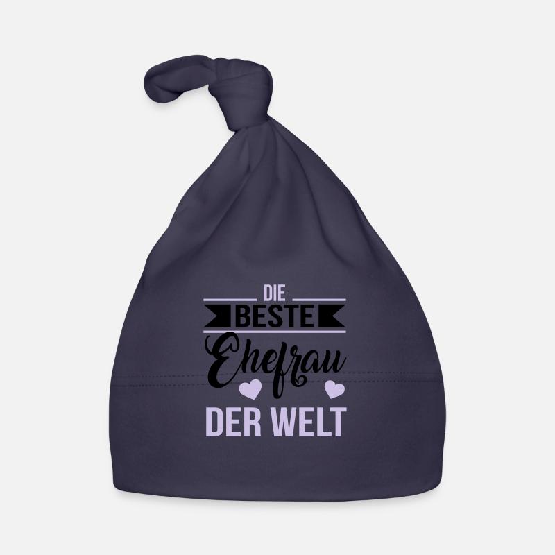 Die beste Ehefrau der Welt - Baby Bio-Mütze - Navy