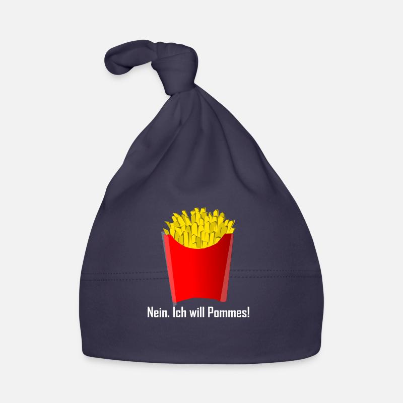 Pommes Frites Fritten Geschenk Geschenkidee Baby Bio-Mütze