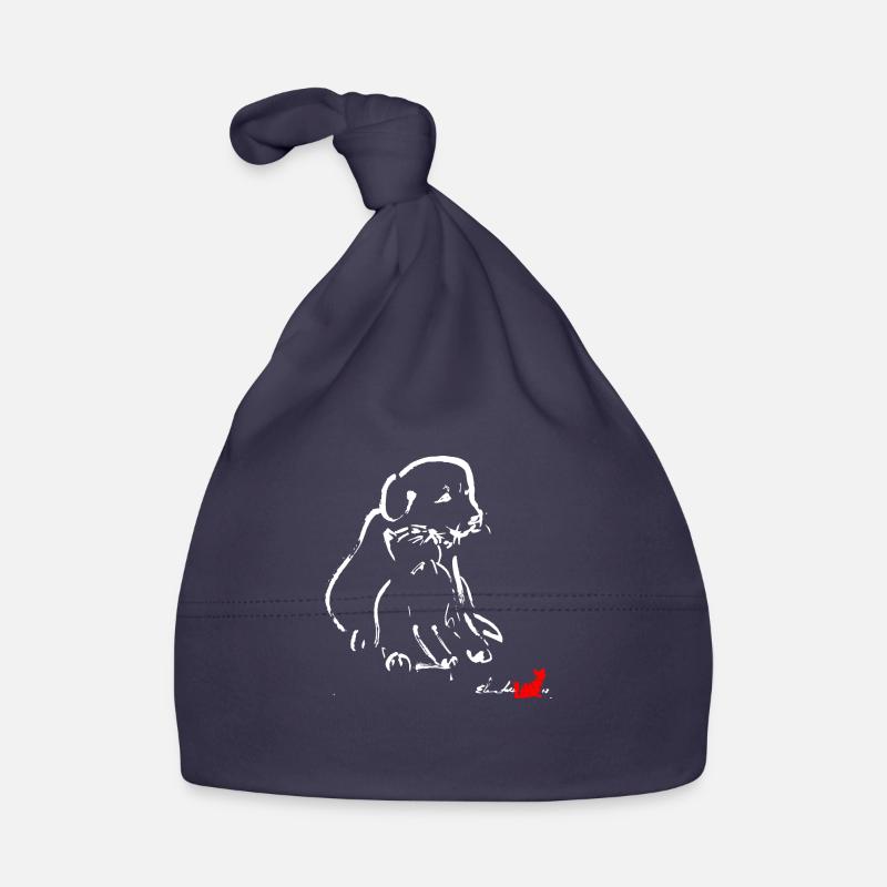 CHIENS ET CHATS - Bonnet bio Bébé - marine