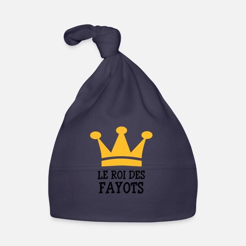Le Roi des Fayots - Bonnet bio Bébé - marine