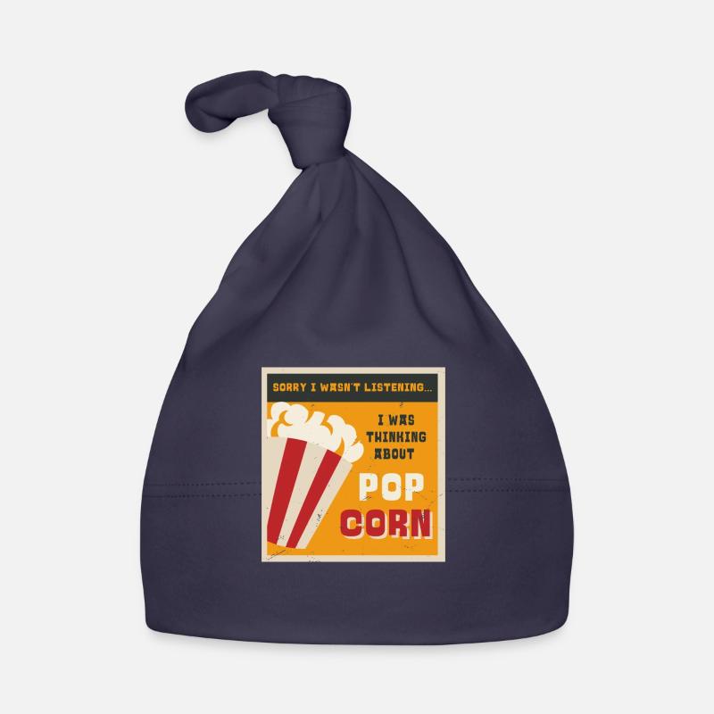 Manger du pop-corn Ironic Saying Corn Pop Corn Bonnet bio Bébé