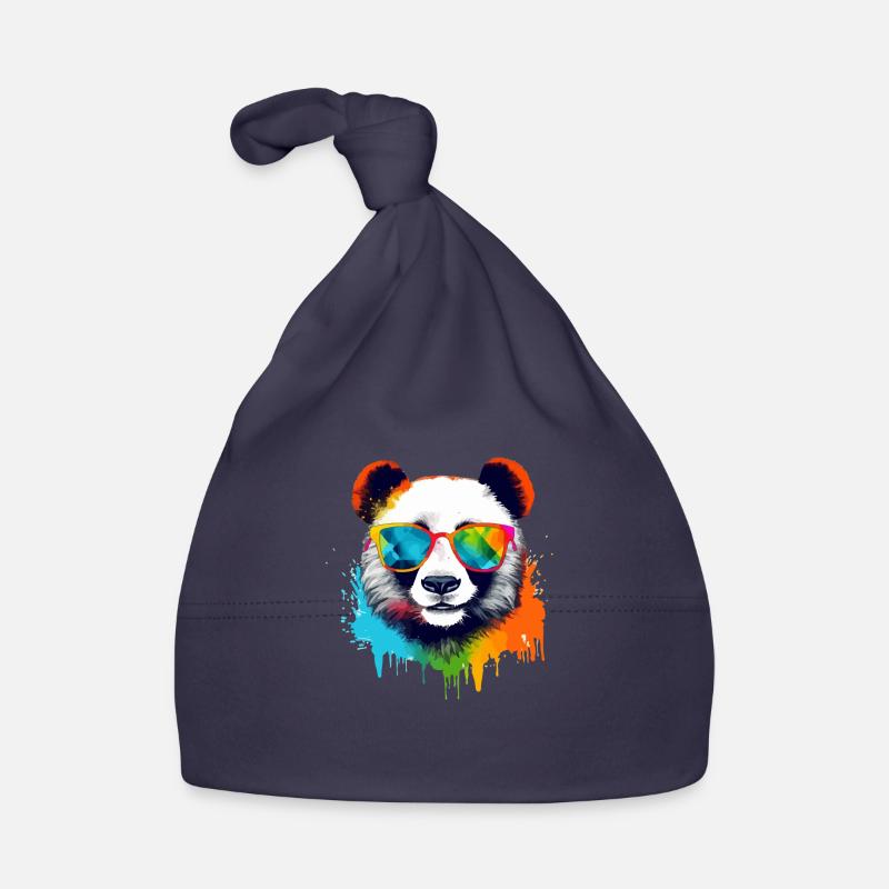 Cooli der Panda mit Brille Baby Bio-Mütze