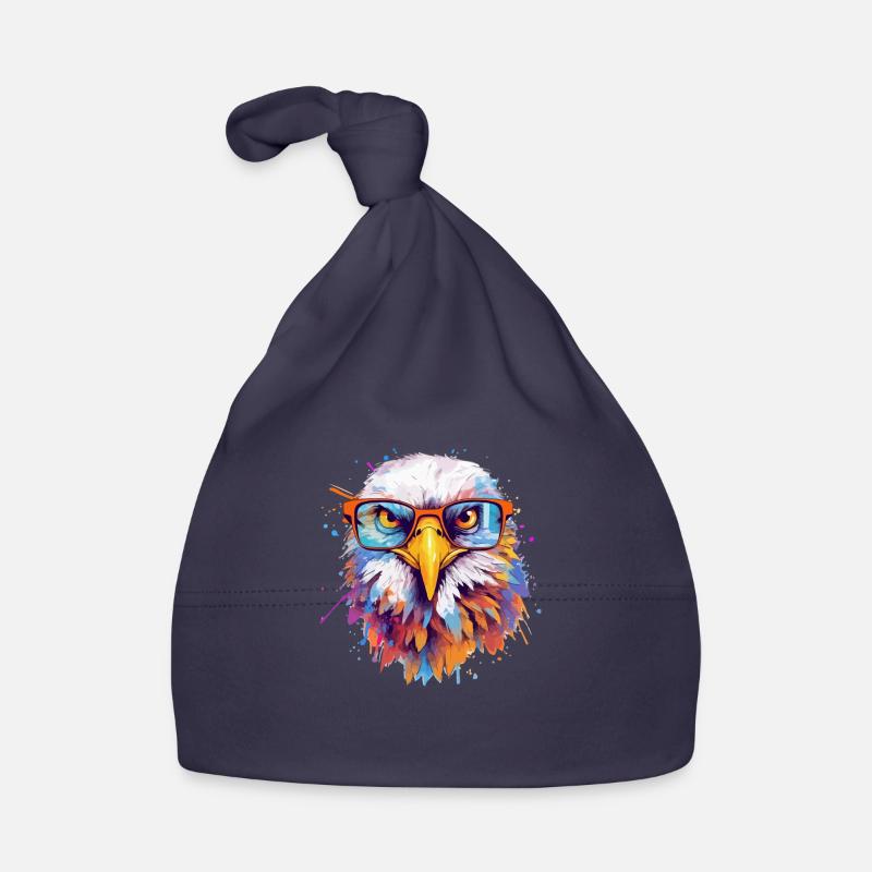 Rok the spectacled eagle Organic Baby Cap
