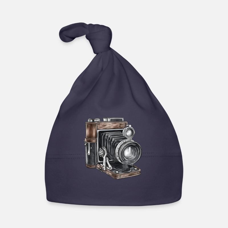 Dessin rétro de caméra Bonnet bio Bébé
