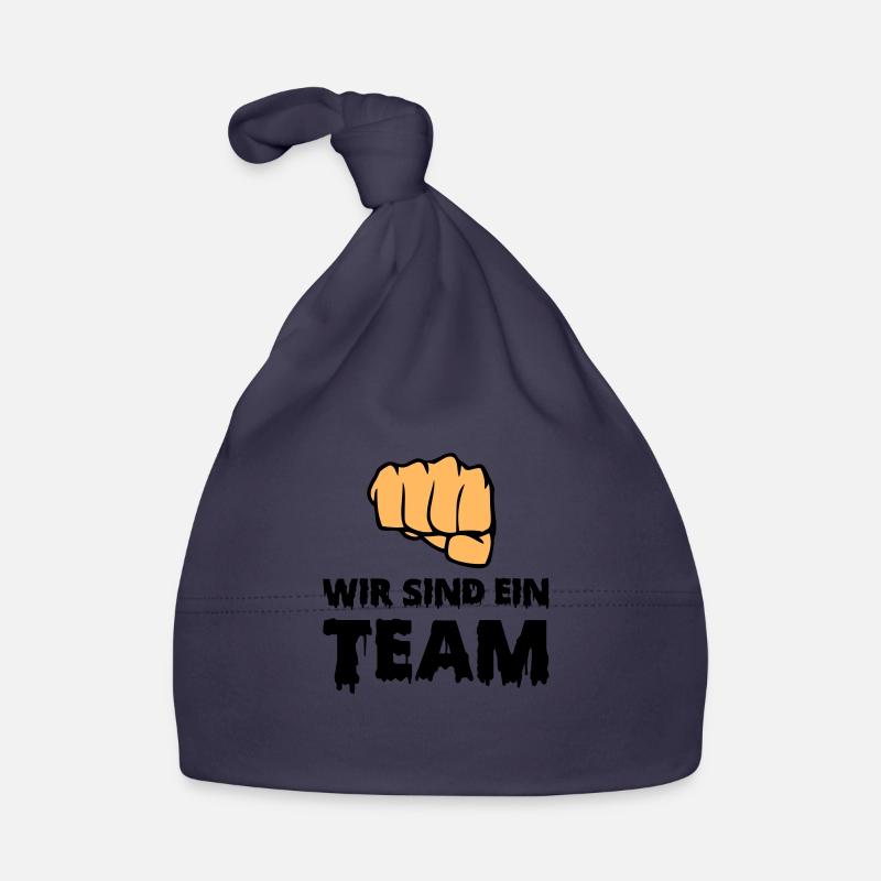 wir sind ein team Baby Bio-Mütze