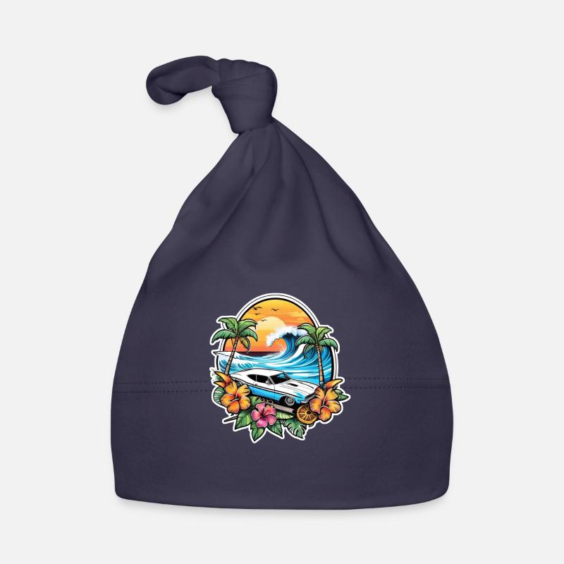 surf plage palmier soleil vacances Bonnet bio Bébé