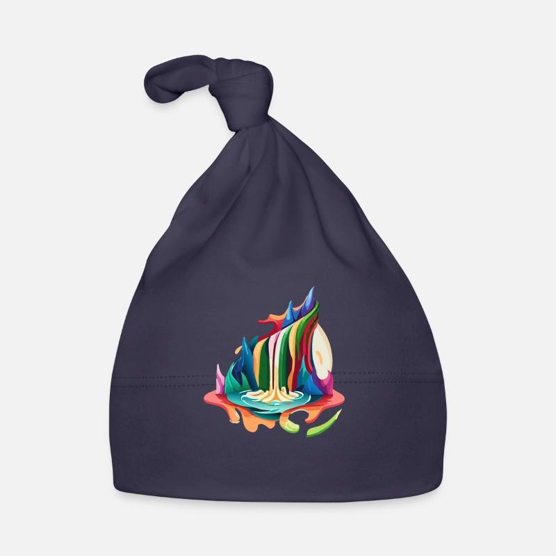 Rainbow Waterfall Organic Baby Cap