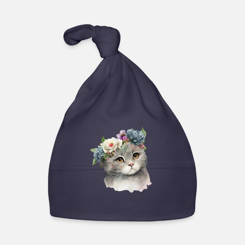 Fleurs Chaton Bonnet bio Bébé