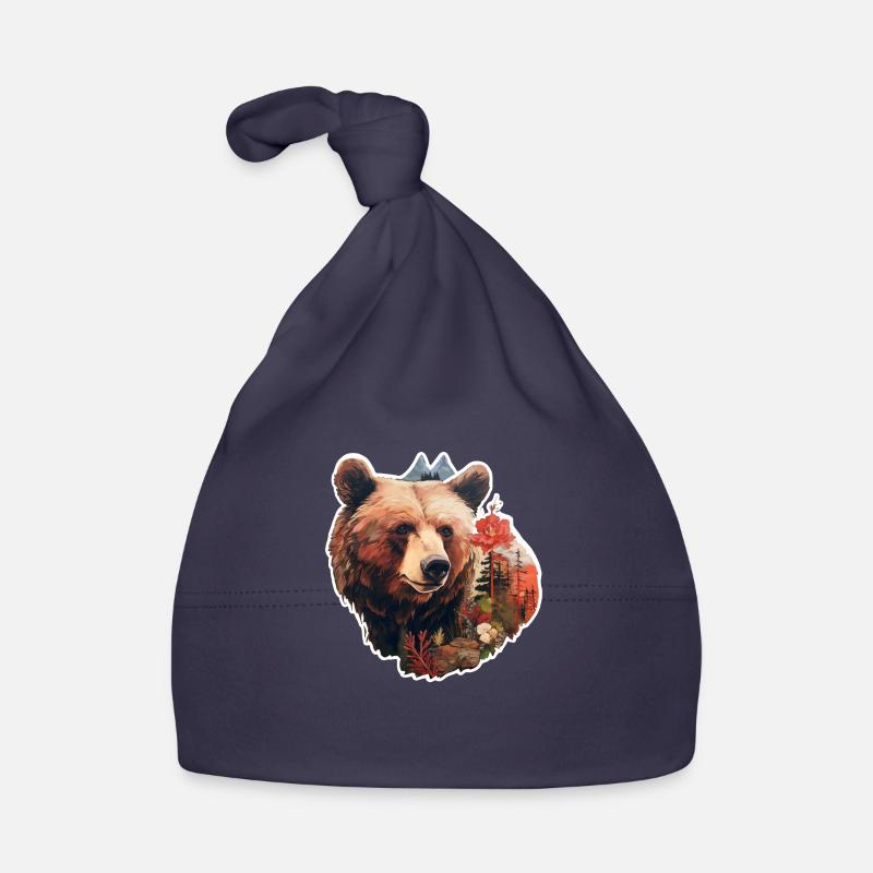 Bear in the wild Organic Baby Cap