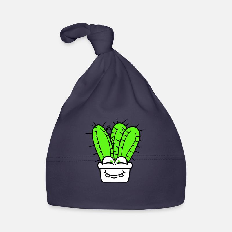 Cactus Cacti Face Prickly Funny Happy Organic Baby Cap