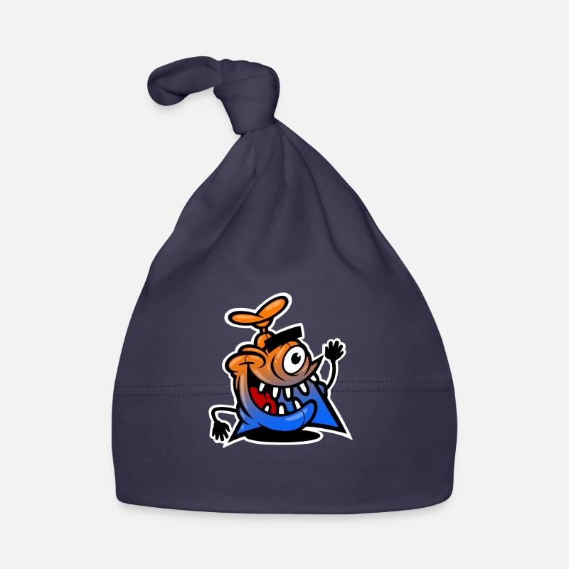 Monstre d’un œil - Bonnet bio Bébé - marine