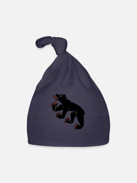 Bernerbär - Baby Bio-Mütze - Navy - Vorne