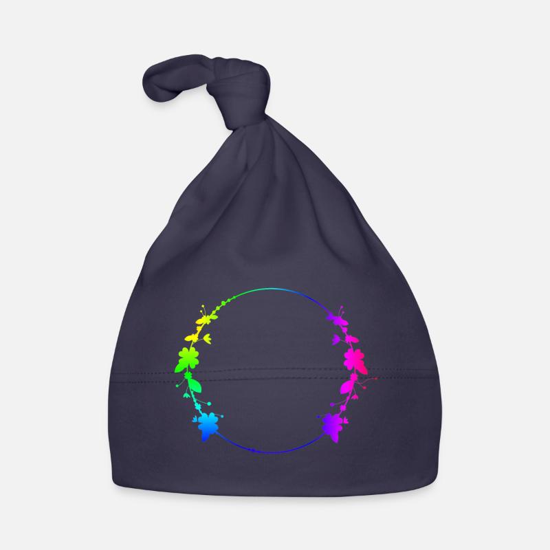 Cadre coloré avec des fleurs Bonnet bio Bébé