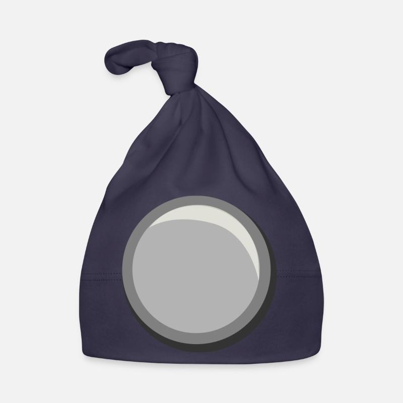 Silber Knopf Kreis Sticker Vorlage Baby Bio-Mütze