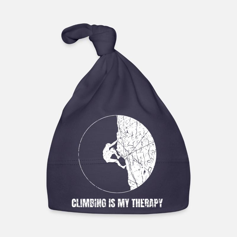 Climbing Is My Therapy Boulderer Kletterer Baby Bio-Mütze