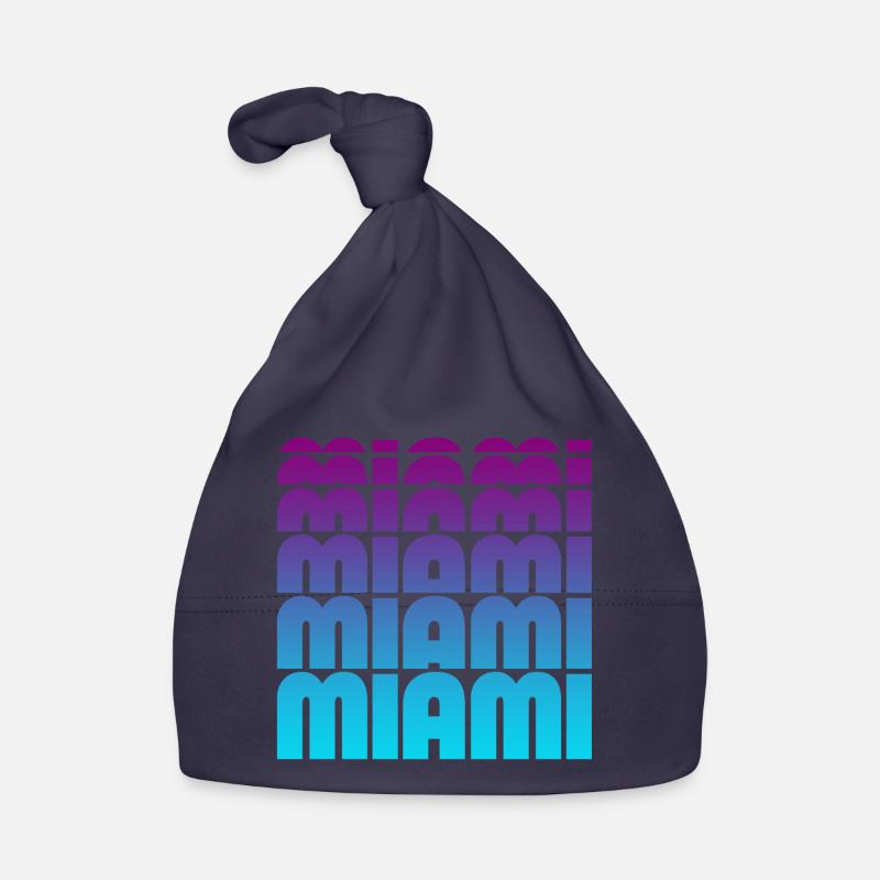 Miami Gradient Grid Organic Baby Cap