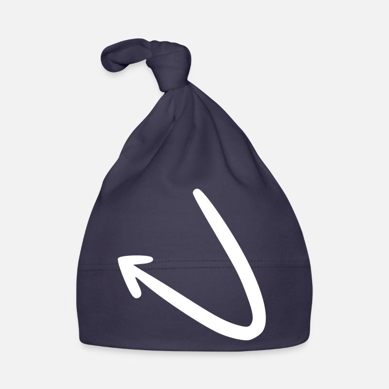 Arrow drawing sketch white Organic Baby Cap