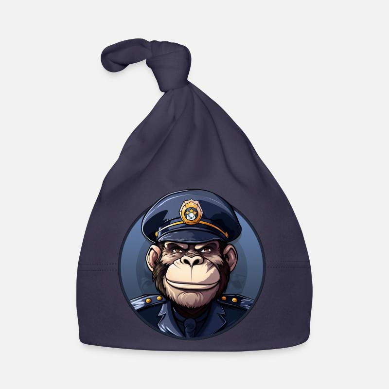 Monkey Policewoman Organic Baby Cap