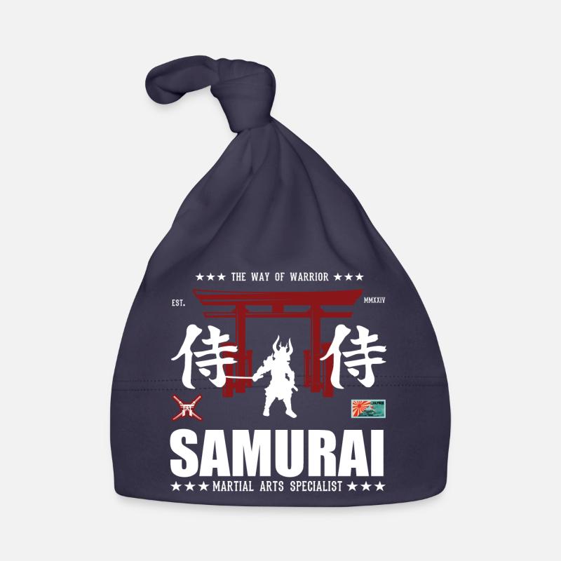 Cool Samurai Martial Arts Design with Kanji Organic Baby Cap