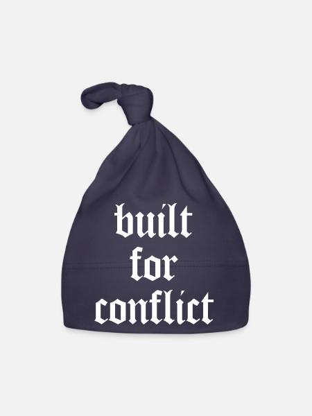 Built for Conflict - Bodybuilding & Gym - Baby Bio-Mütze - Navy - Vorne