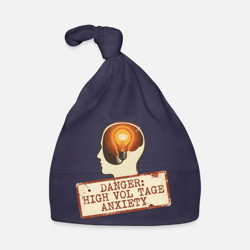 High Voltage Anxiety Warning Sign Organic Baby Cap