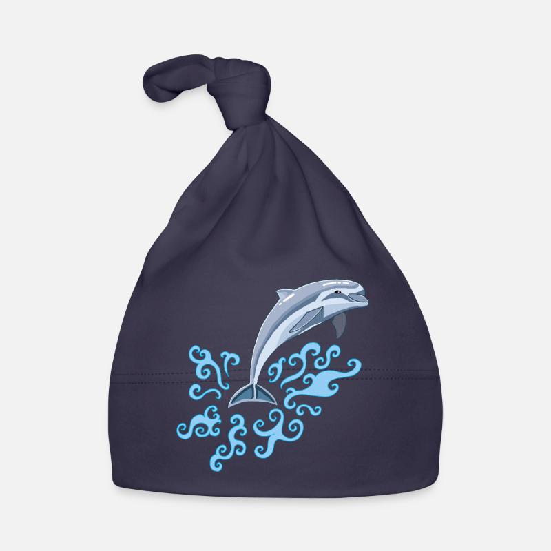 The dolphin's jump Organic Baby Cap