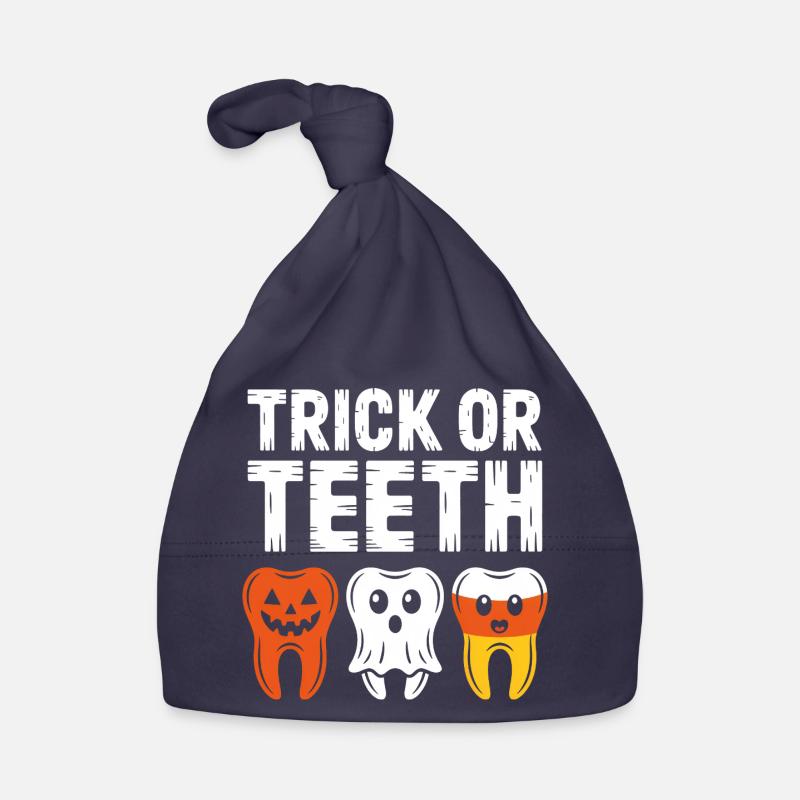 Trick oder Teeth Halloween-Trio Baby Bio-Mütze