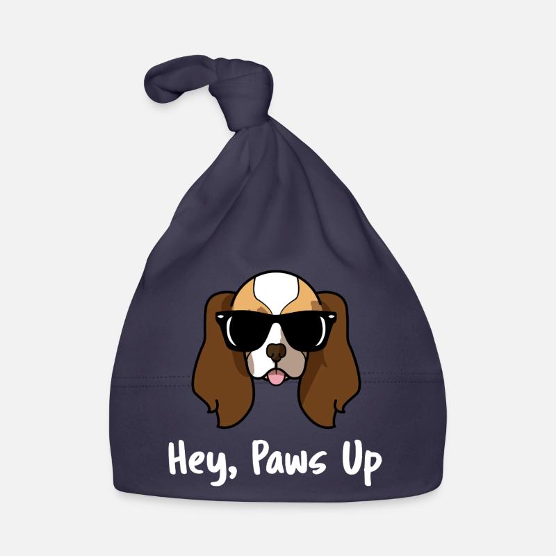 Hey Paws Up Cavalier King Charles Spaniel Art Organic Baby Cap