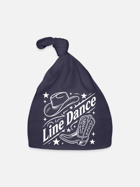 Line Dance Cowboy Flair - Baby Bio-Mütze - Navy - Vorne