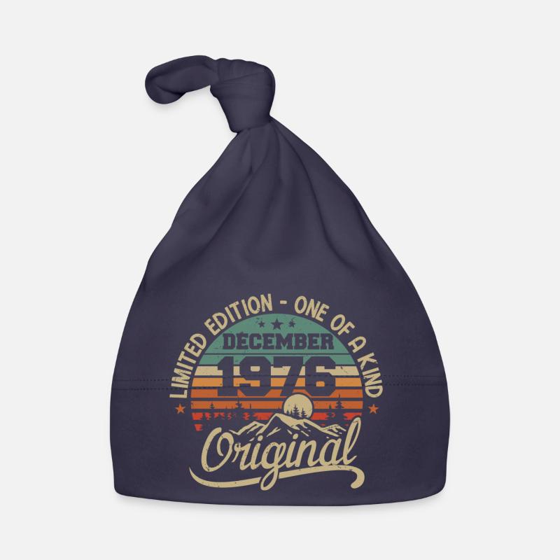 Original 49th Anniversary Gift, December 1976 Organic Baby Cap