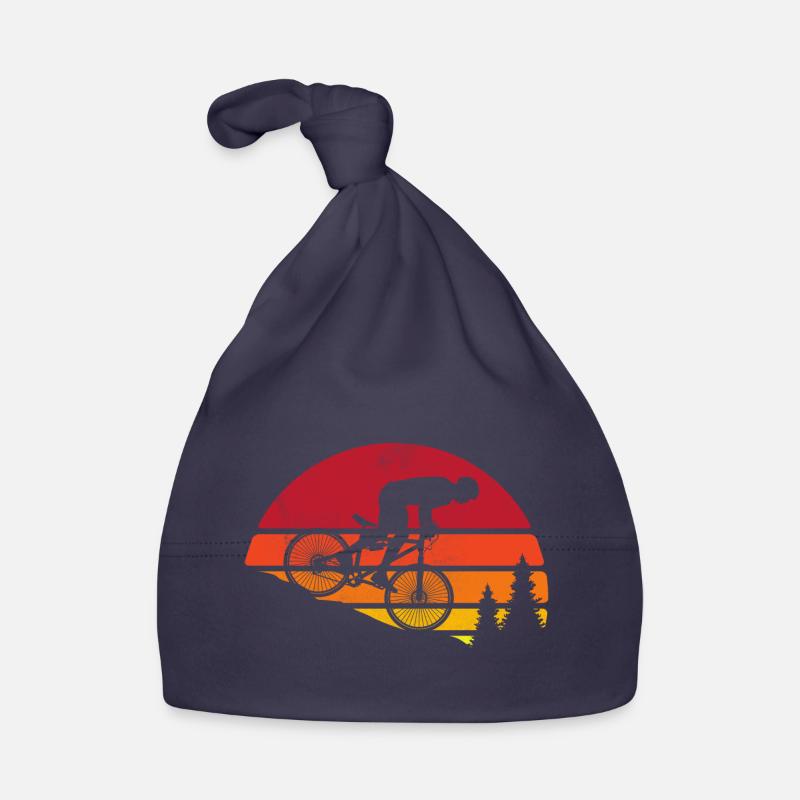 Retro VTT VTT VTT VTT VTT - Bonnet bio Bébé - marine