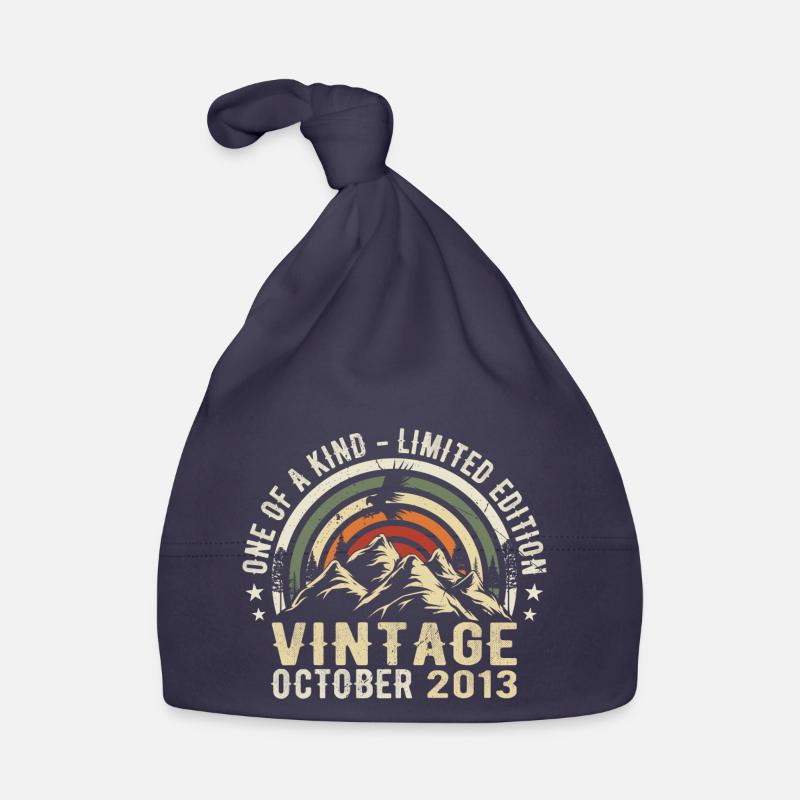 Birthday October 2013 - Born in October 2013 Organic Baby Cap