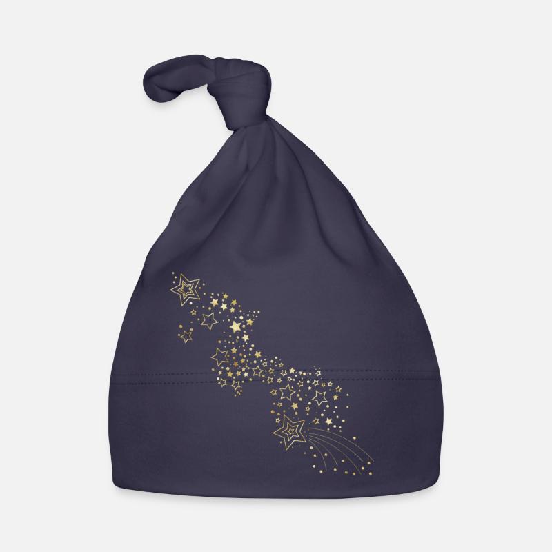 Sternenschauer - Baby Bio-Mütze - Navy
