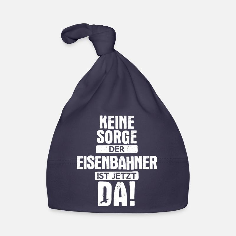 Eisenbahner Lokführer Eisenbahn Bahn Beruf Spruch Baby Bio-Mütze