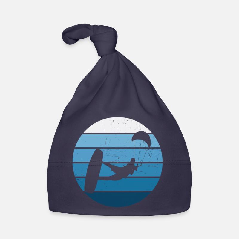 Kitesurf Kitesurf Kitesurf Kitesurfer Hommes - Bonnet bio Bébé - marine