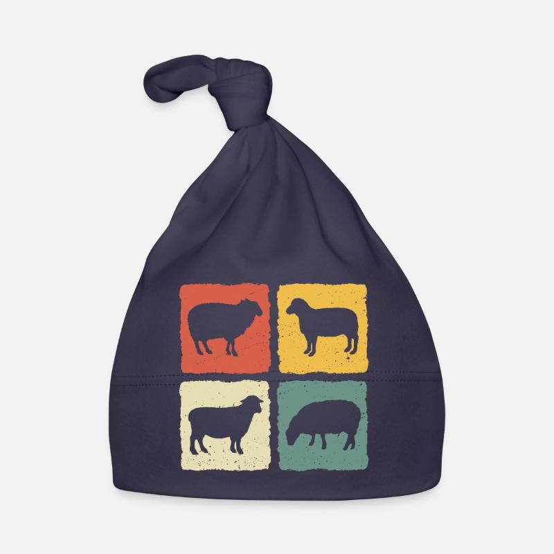 Retro Sheep Sheep Organic Baby Cap