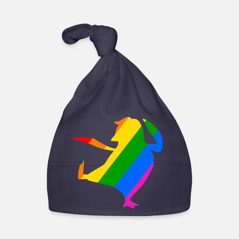 Rainbow Penguin fait du karaté Bonnet bio Bébé