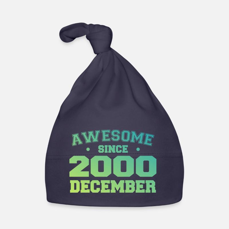 Anniversaire Décembre 2000 - Cadeau Decembre 2000 Bonnet bio Bébé