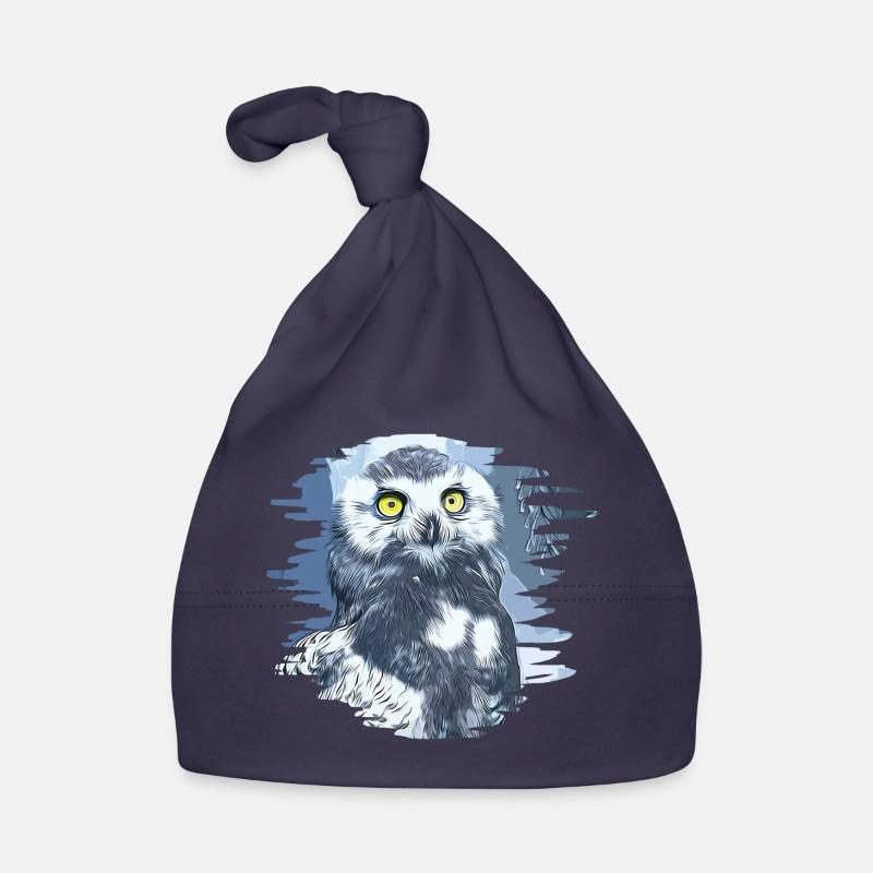 gxp snowy owl vector art Organic Baby Cap