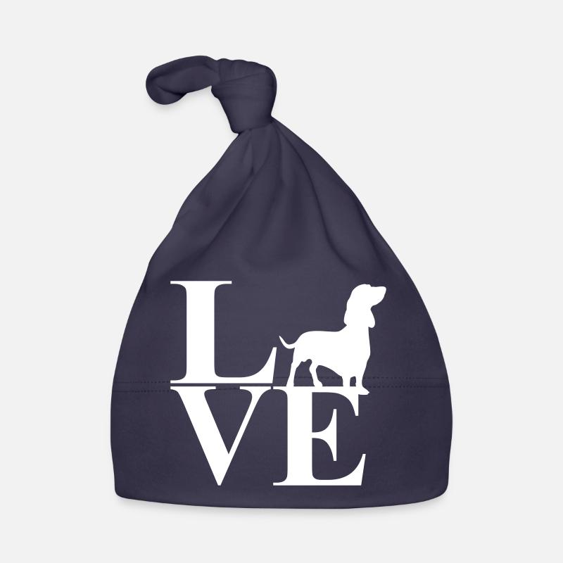 Dachshund Dackel Love Baby Bio-Mütze