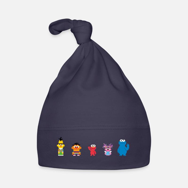 Sesamstraße Pixeldesign Charaktere Baby Bio-Mütze