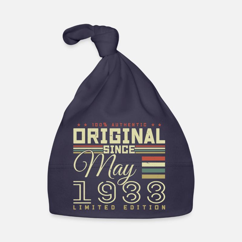 Cadeau Anniversaire Mai 1988, Gift May 1988 Bonnet bio Bébé