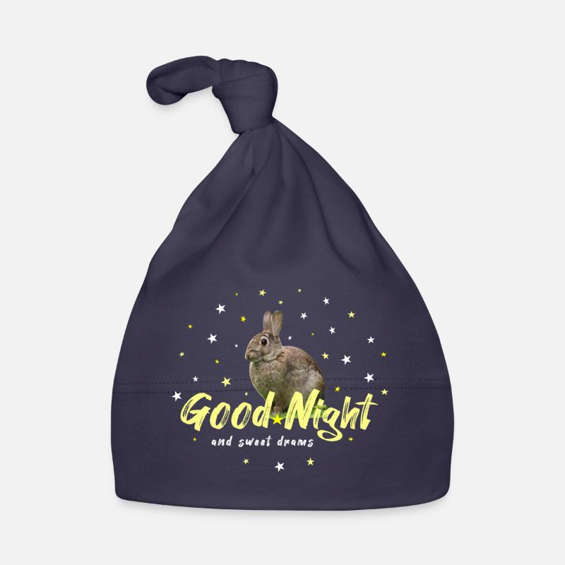 Good Night Hare Rabbit Organic Baby Cap
