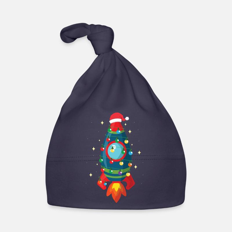 Idée de cadeau de vacances de Noël cool fusée spatiale Bonnet bio Bébé