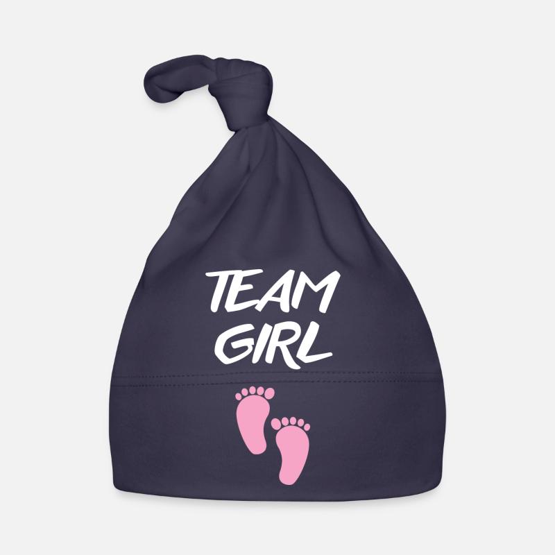Es wird ein Mädchen! - Baby Bio-Mütze - Navy
