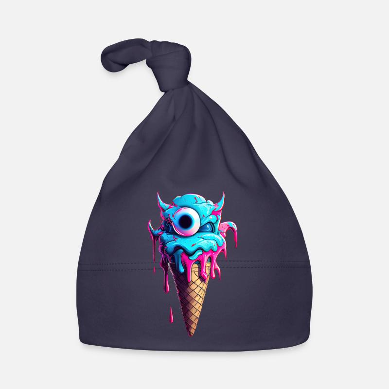 Monstre de cornet de crème glacée Bonnet bio Bébé