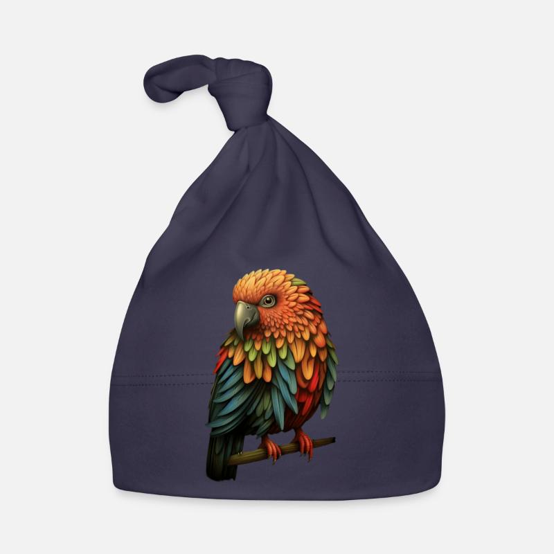 Colorful parrot bird Organic Baby Cap