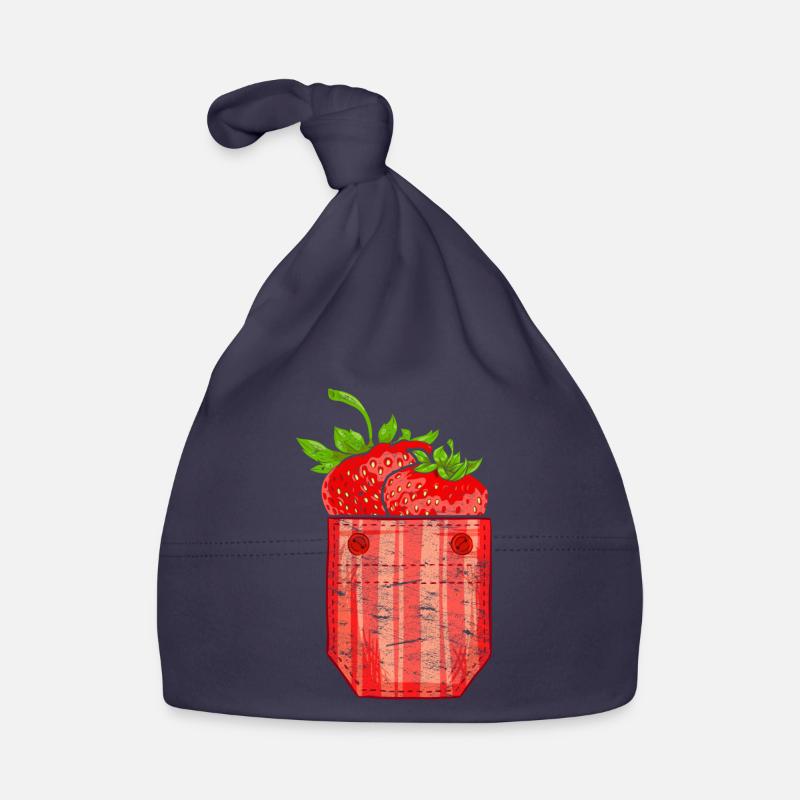 Sommerfrucht Obst Geschenk Brusttasche Erdbeere Baby Bio-Mütze